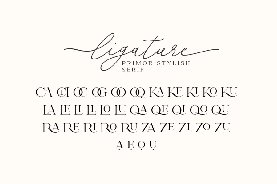 PrimorStylish Font preview 12