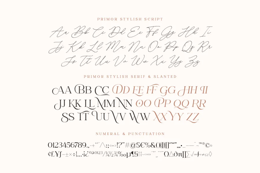 PrimorStylish Font preview 14