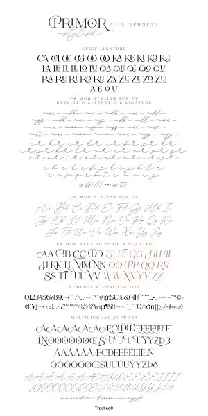 PrimorStylish Font preview 16