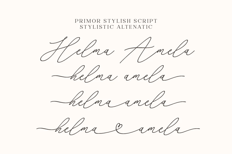 PrimorStylish Font preview 3