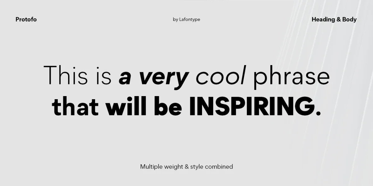 Protofo Font Family preview 3