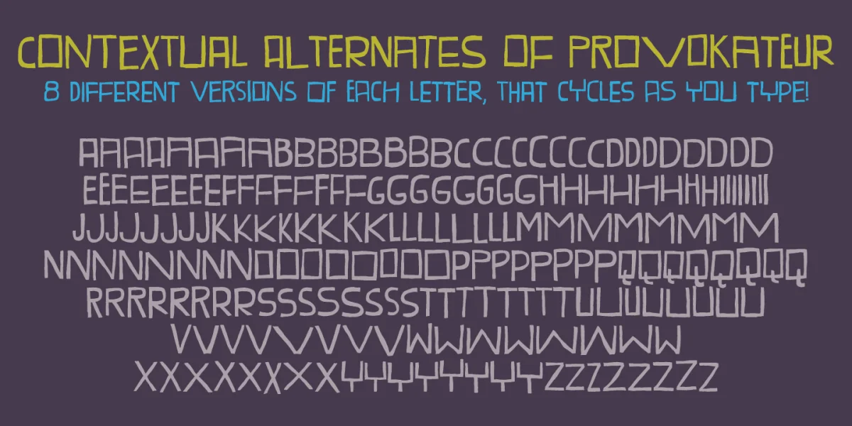 Provokateur DEMO Font preview 3