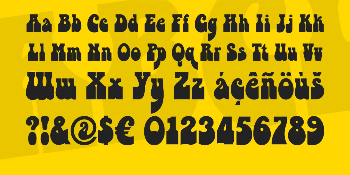 Psychedelia HM Font preview 3