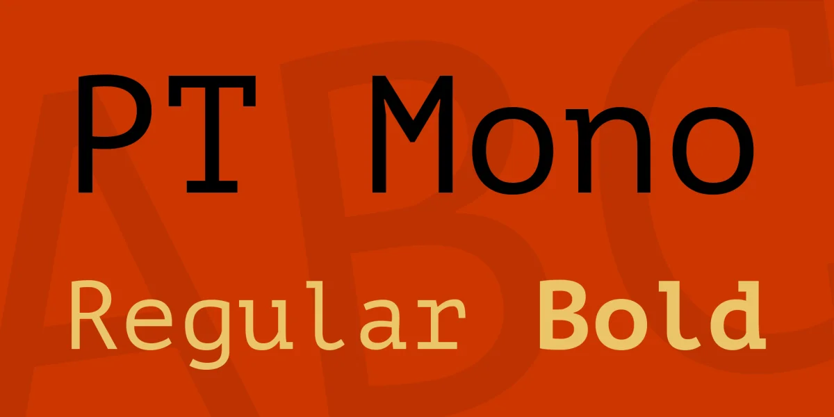 PT Mono Font Family