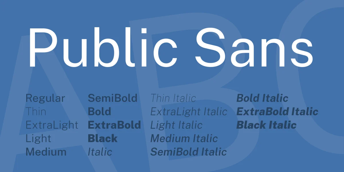 Public Sans Font Family
