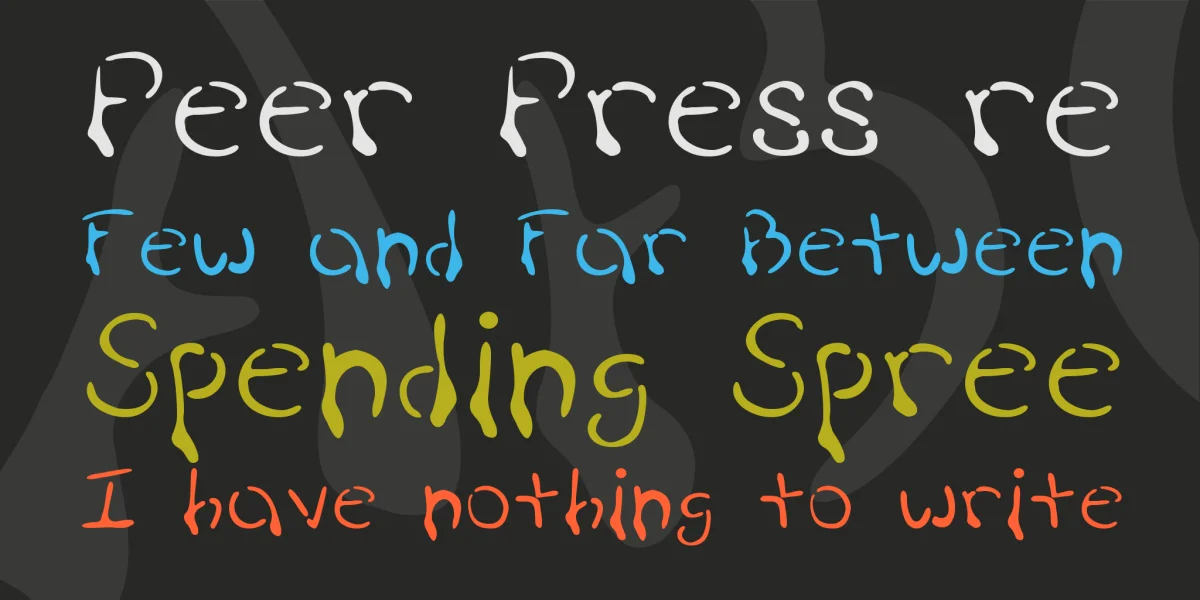 Puddle Font preview 2