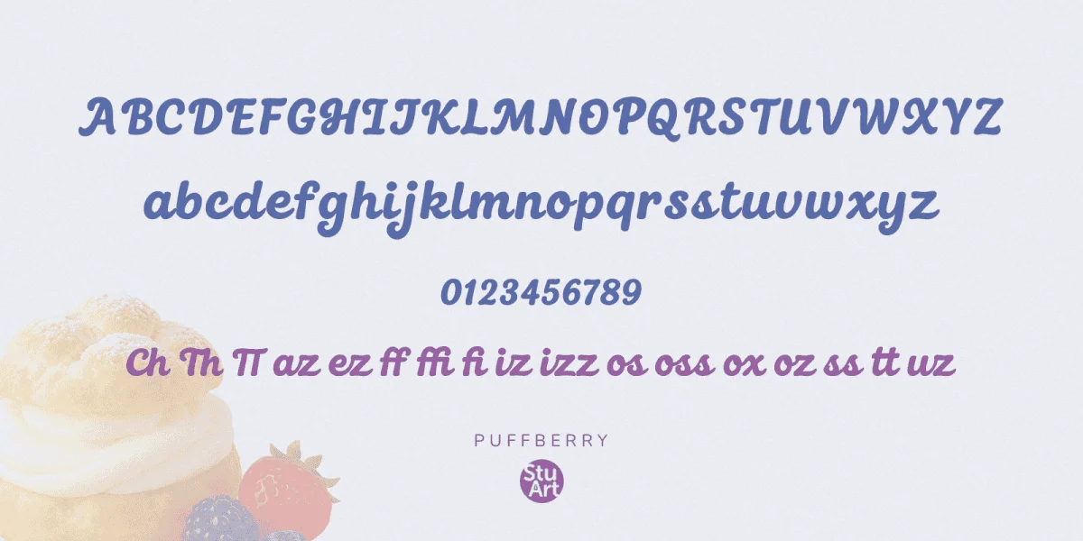 Puffberry Font preview 8
