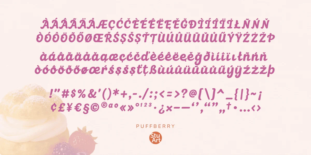 Puffberry Font preview 9