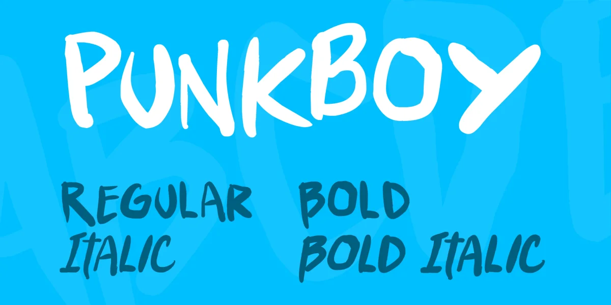 Punkboy Font Family preview 2