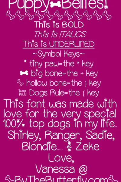 Puppy Bellies Font