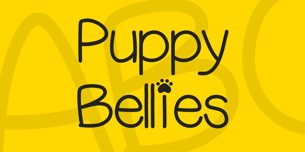 Puppy Bellies Font preview 2