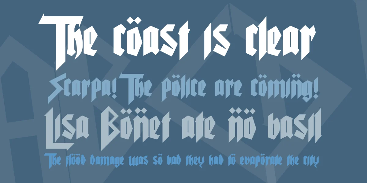 Pure evil 2 Font preview 2