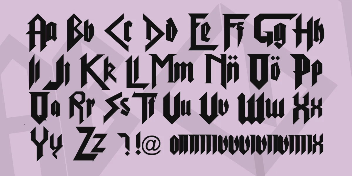 Pure evil 2 Font preview 3