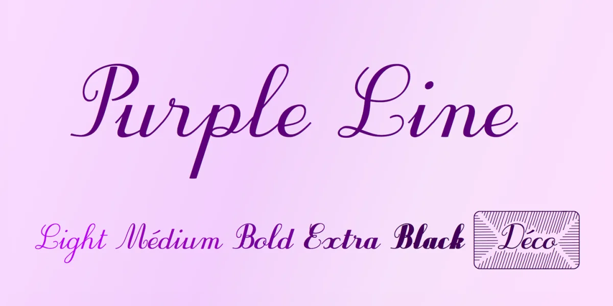 Purple DecoDemo Font preview 2