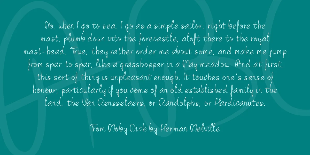 PW Curvy regular script Font preview 3