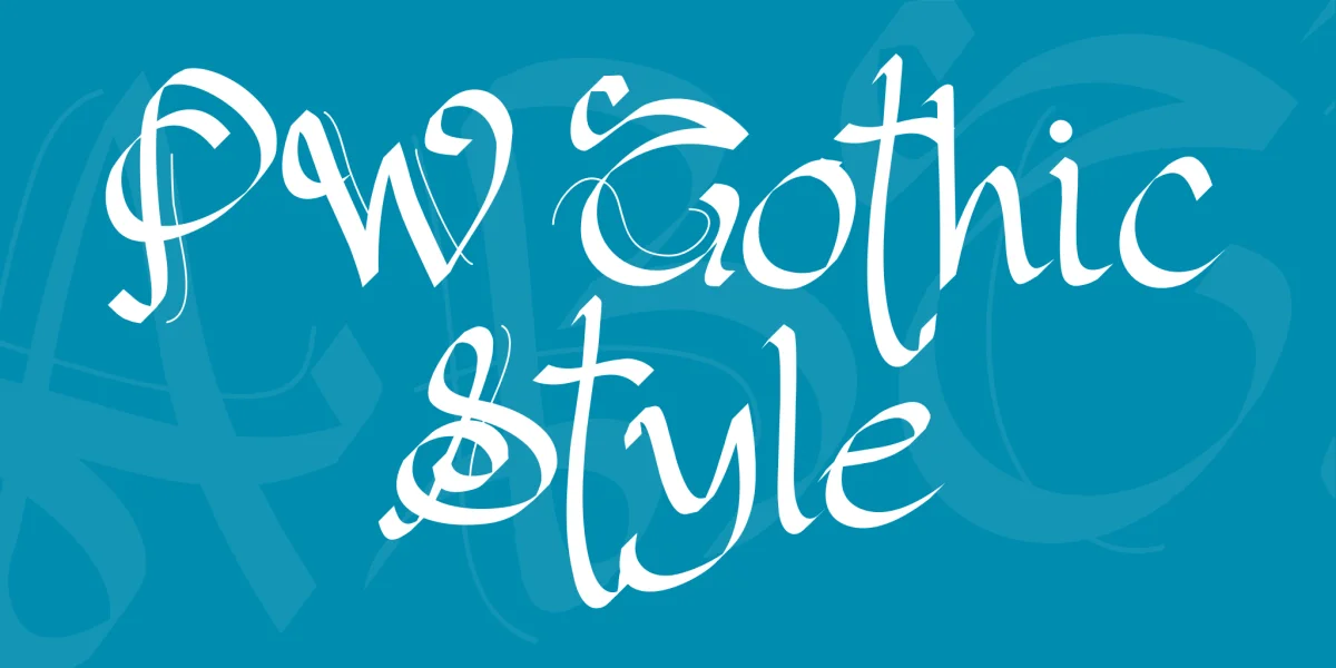 PW Gothic Style Font preview 2