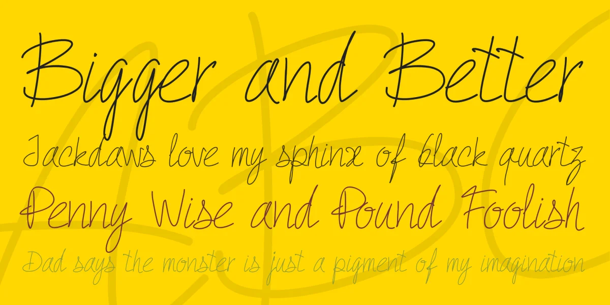 PW Quick Write Font preview 3