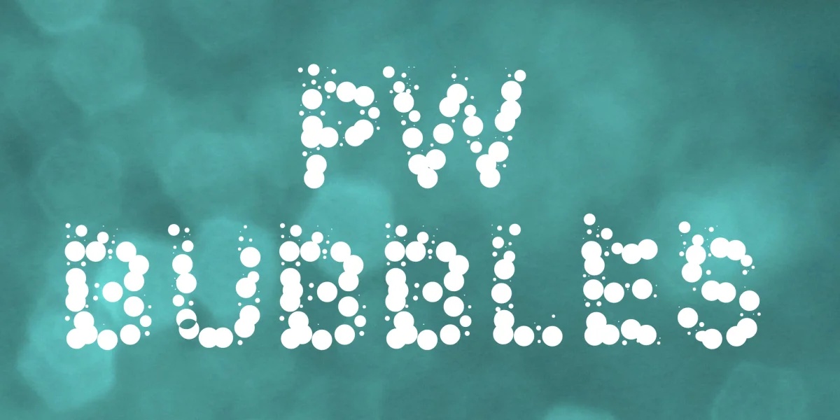 PW Bubbles Font preview 2