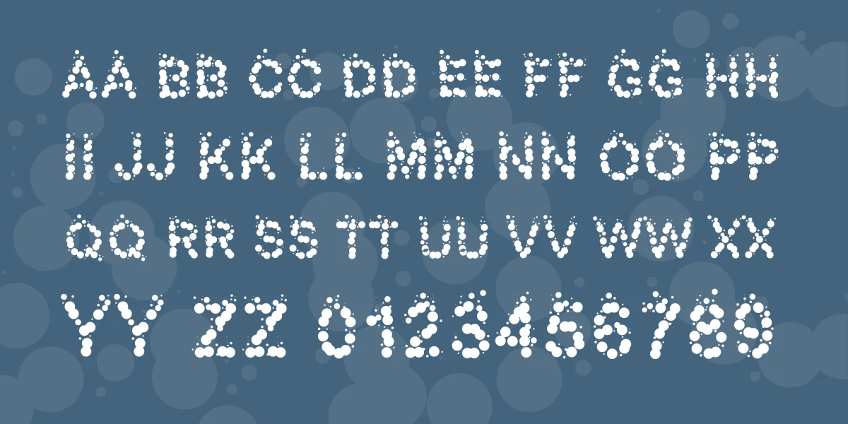 PW Bubbles Font preview 4