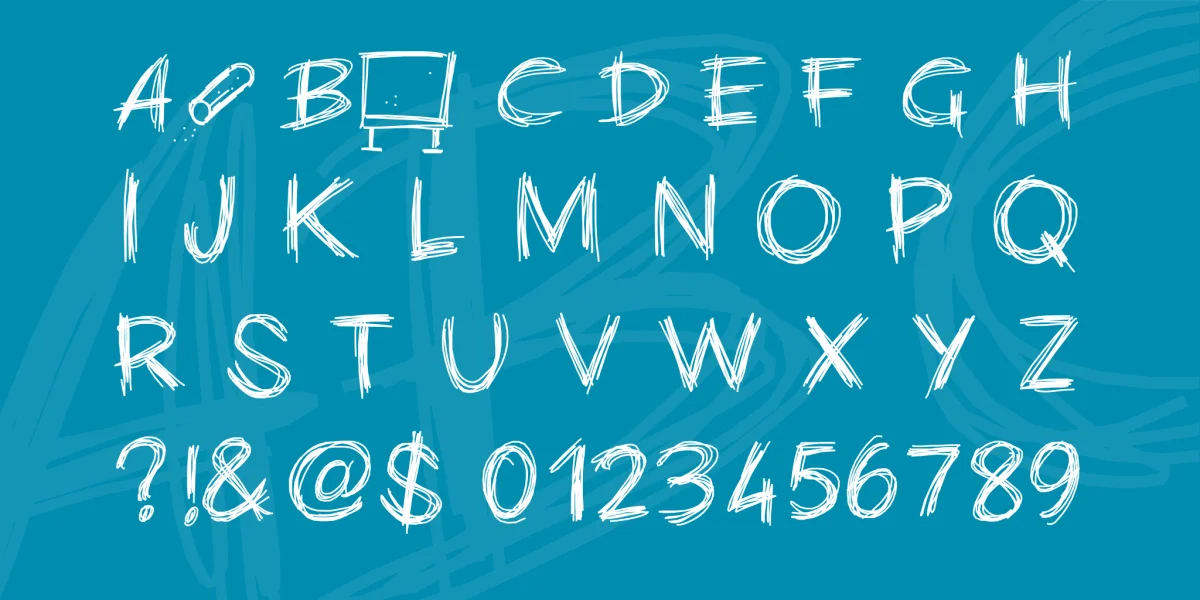 PWChalk Font preview 3