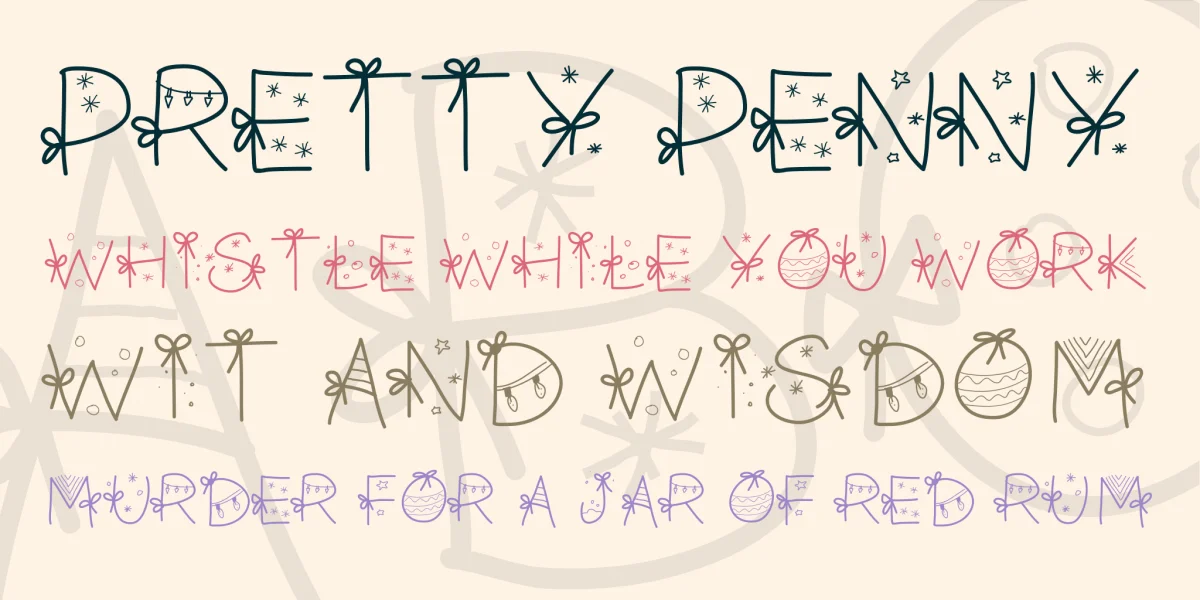 PWChristmasfont Font preview 2