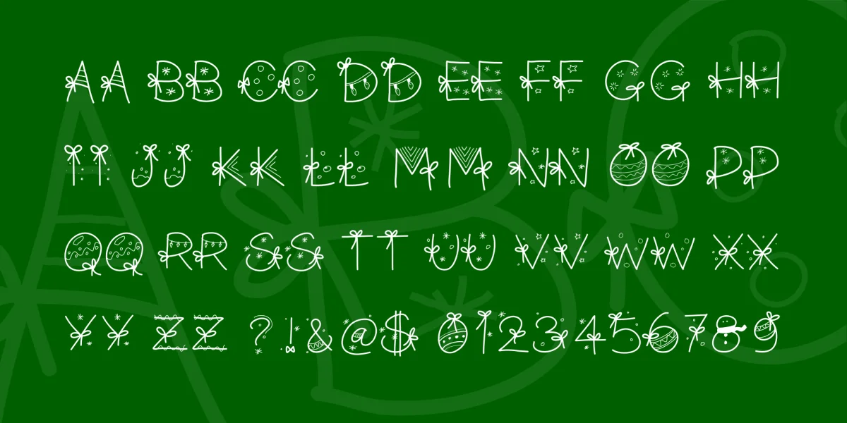 PWChristmasfont Font preview 3