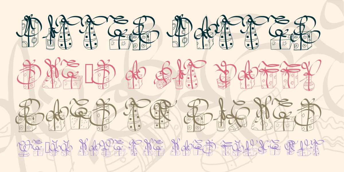 PW Christmas Gifts Font preview 2