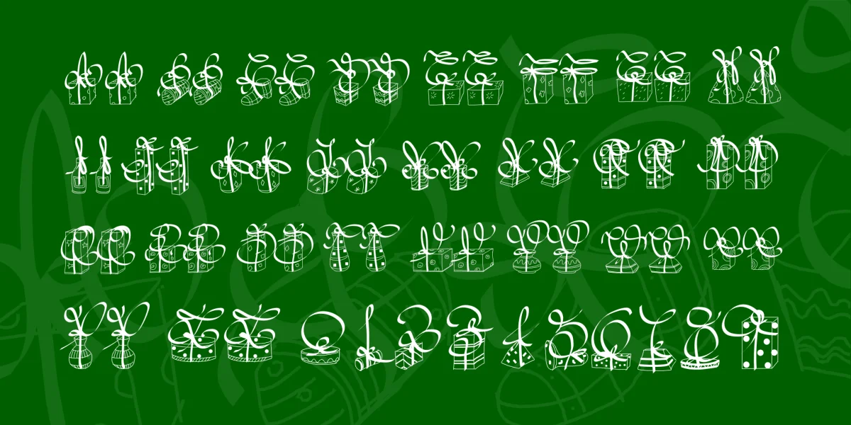 PW Christmas Gifts Font preview 3