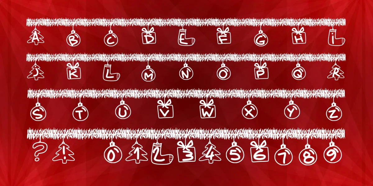 PWChristmasTinsel Font preview 2