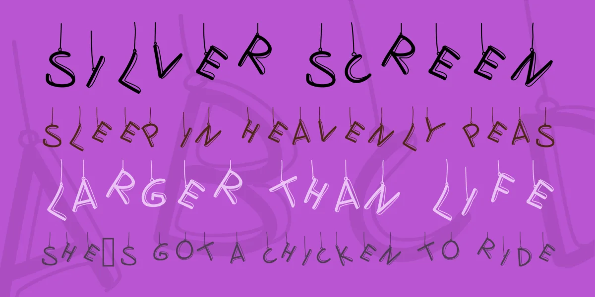 PWFlymetothemoon Font preview 3