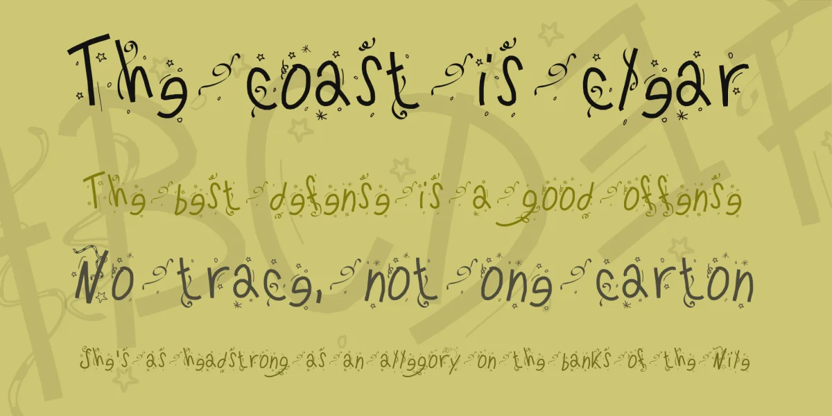 PW Happy New Year Font preview 3