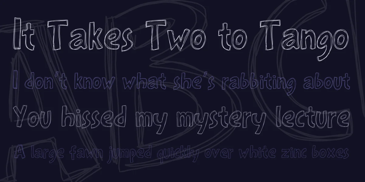 PWRoughs Font preview 2