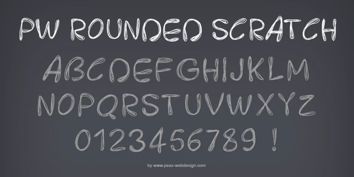 PWRoundedScratch Font