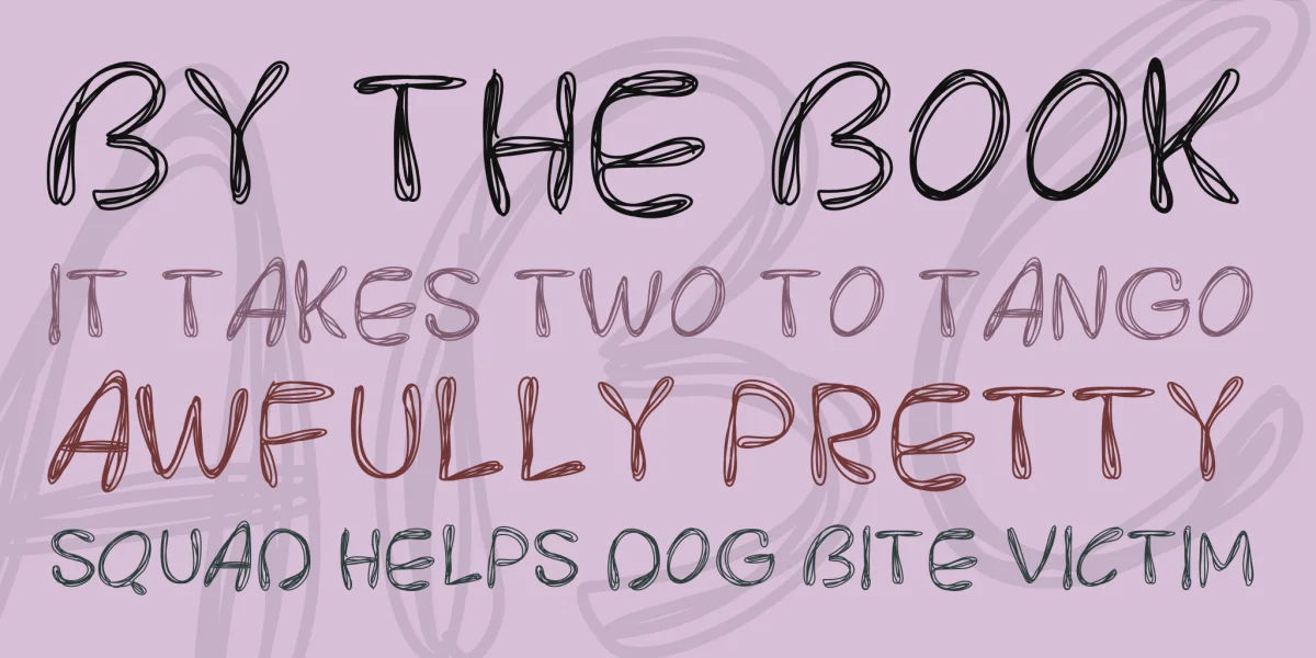 PWRoundedScratch Font preview 2