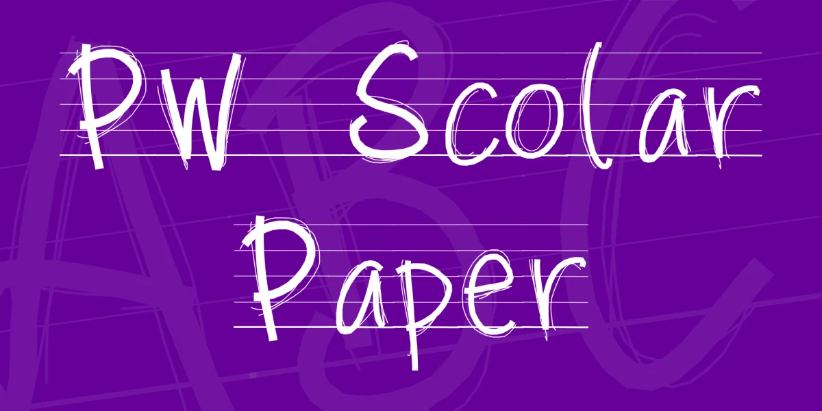 PW Scolar Paper Font preview 2