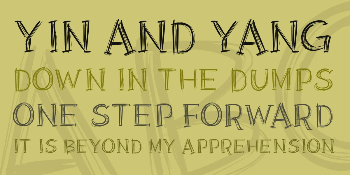 PWScratched2 Font preview 2