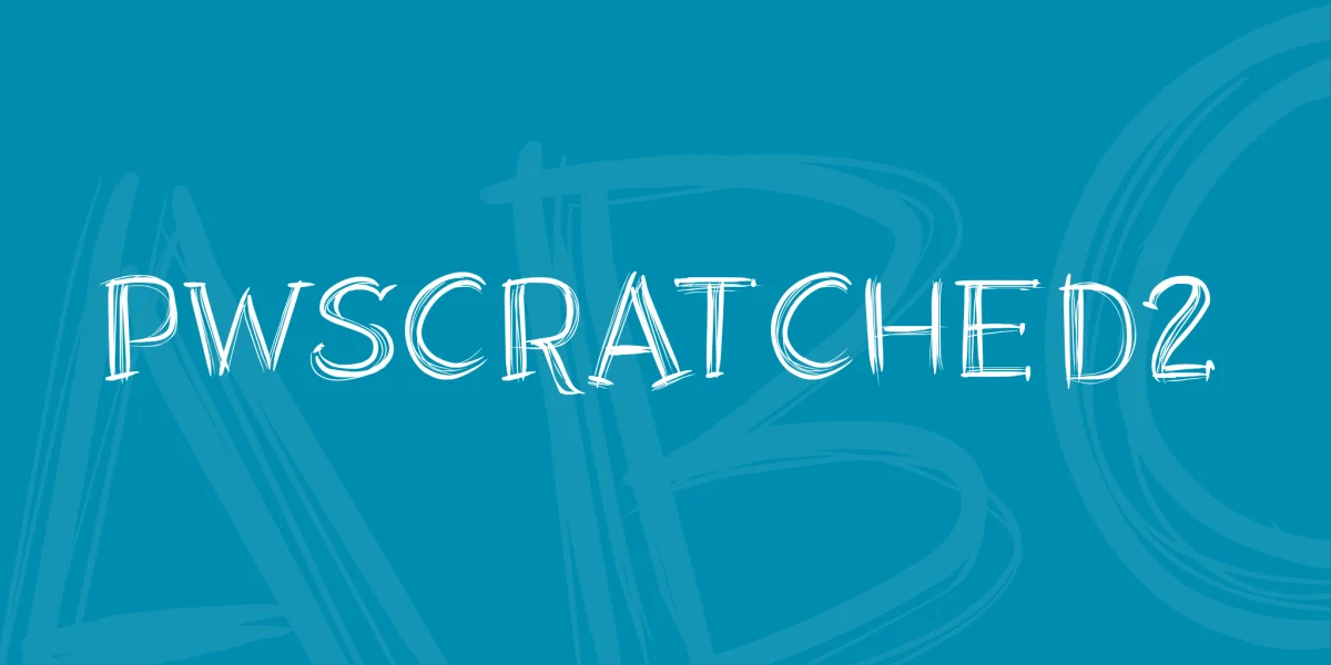 PWScratched2 Font preview 4