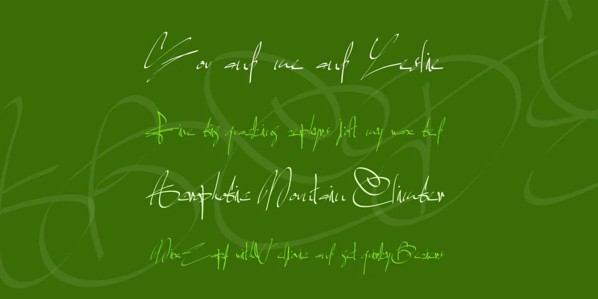 PWSignaturetwo Font preview 2