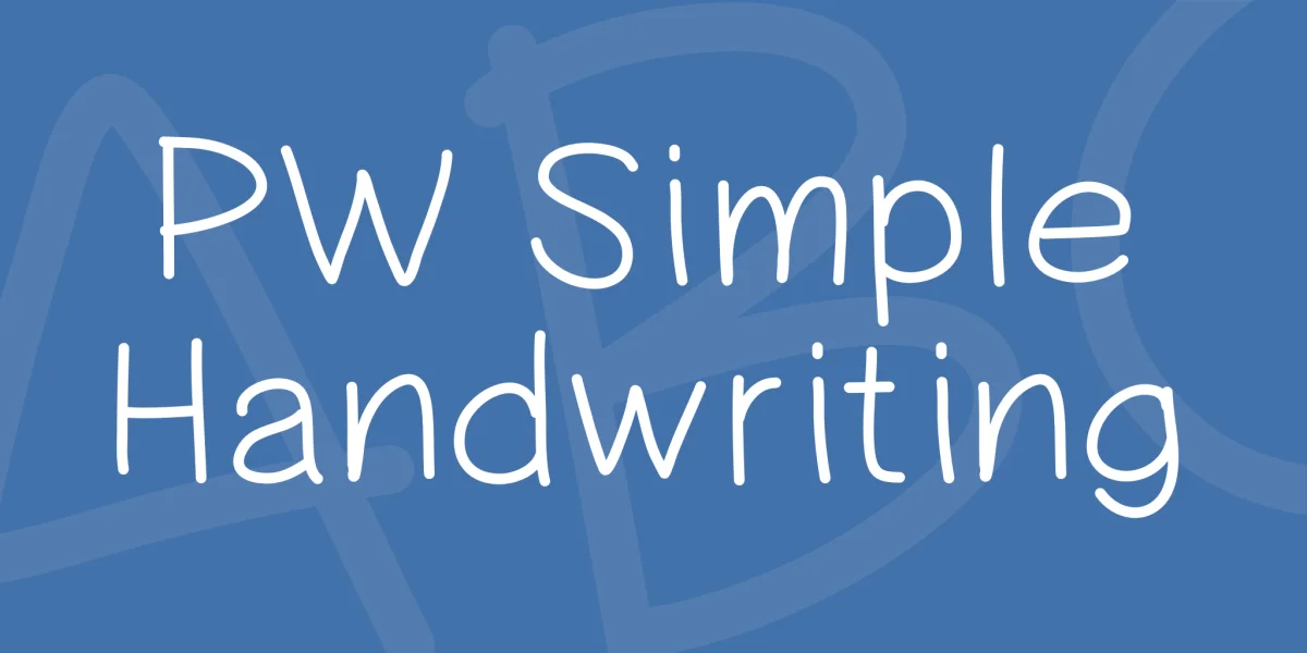 PW Simple Handwriting Font