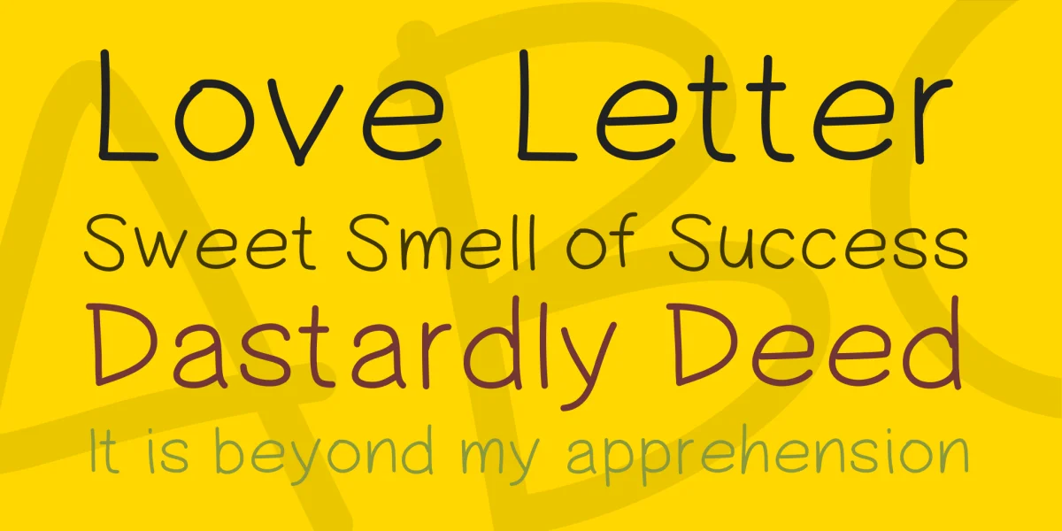 PW Simple Handwriting Font preview 2
