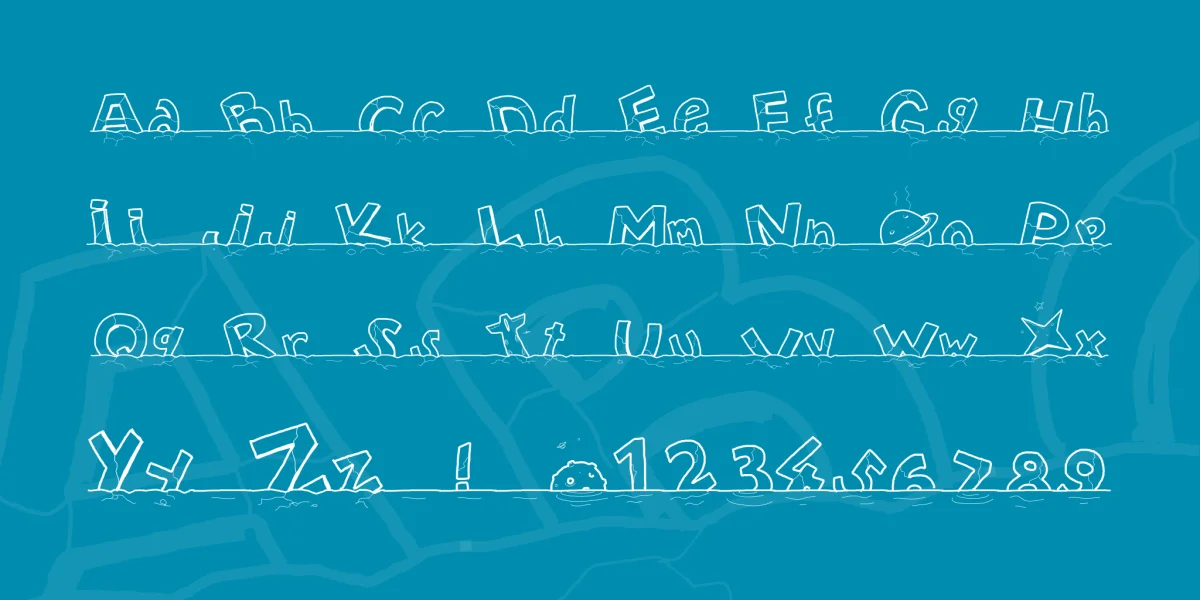 PW WORLDS END 2112 Font preview 3
