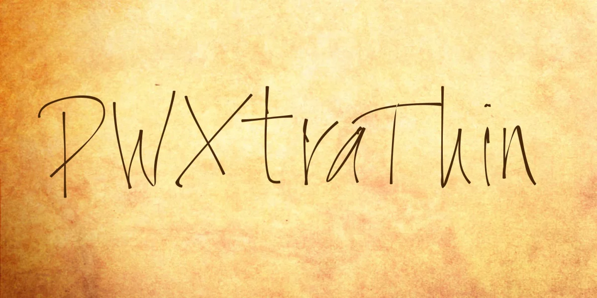 PWXtraThin Font