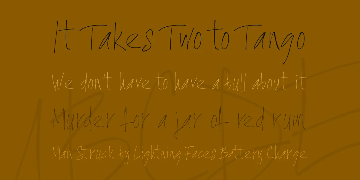 PWXtraThin Font preview 2