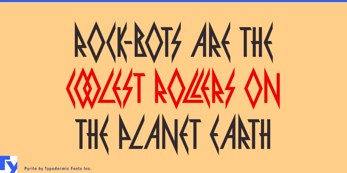 Pyrite Font preview 2