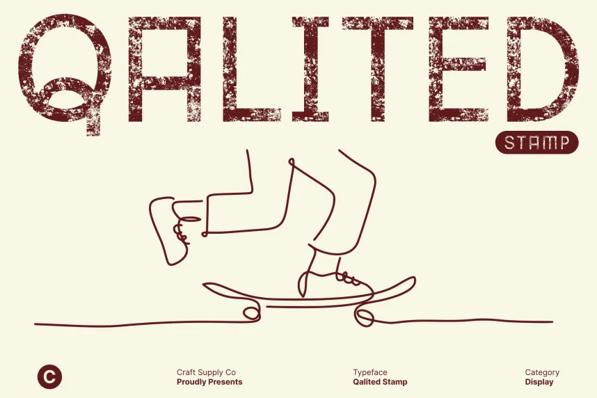 Qalited Stamp Font