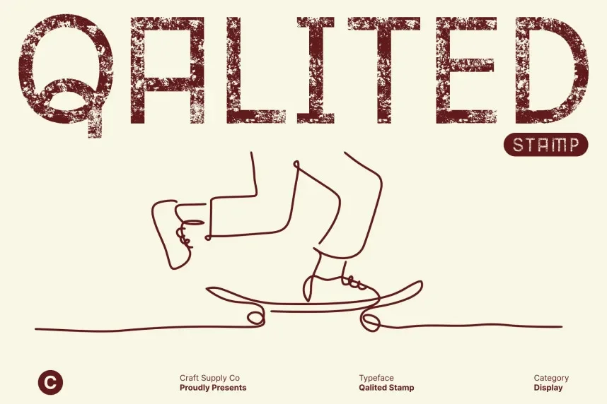 Qalited Stamp Font preview 2