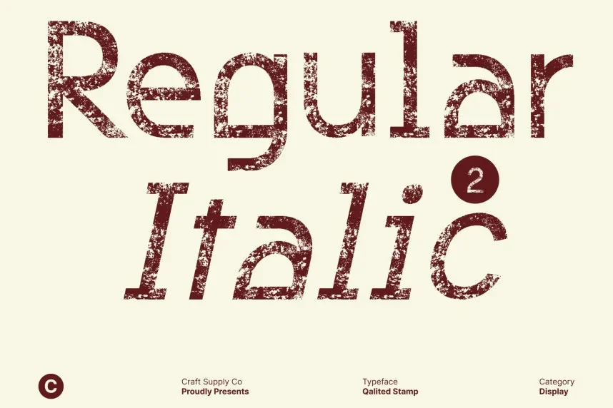 Qalited Stamp Font preview 4