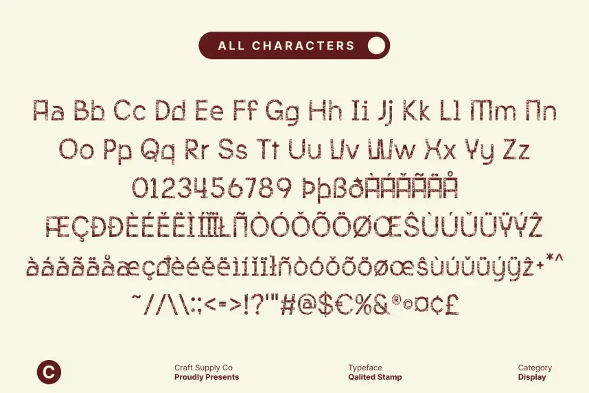 Qalited Stamp Font preview 6