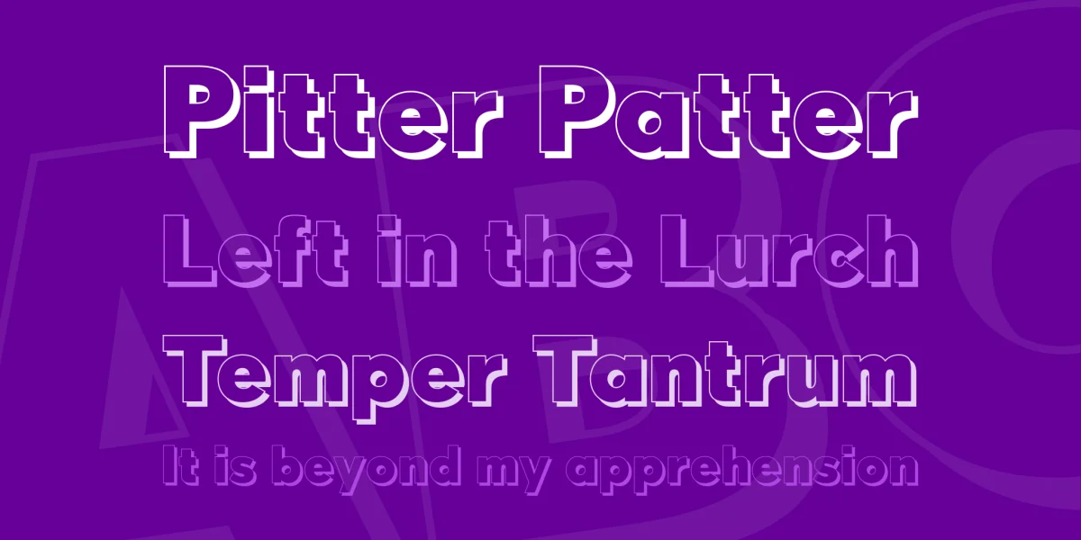 Qebab Shadow FFP Font preview 2