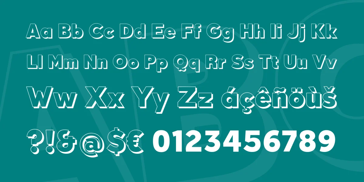 Qebab Shadow FFP Font preview 3